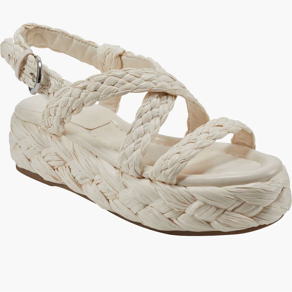 New in Box Marc Fisher LTD Women's Genie Espadrille Strappy Flatform Size 8.5